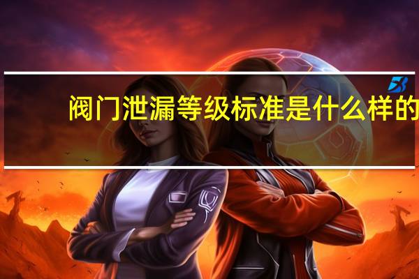 阀门泄漏等级标准是什么样的