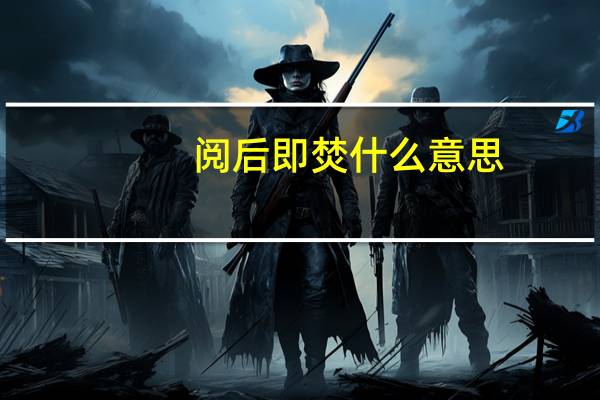 阅后即焚什么意思