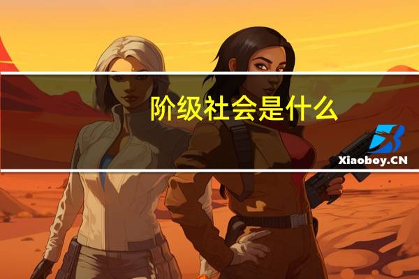阶级社会是什么