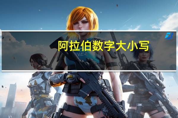 阿拉伯数字大小写