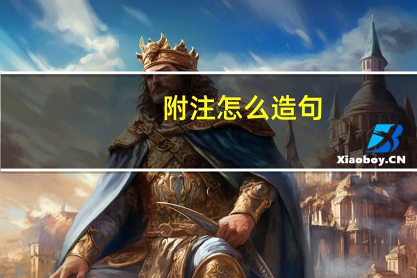 附注怎么造句