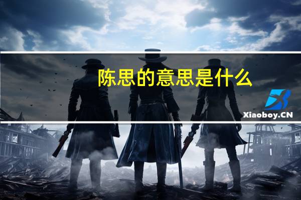 陈思的意思是什么