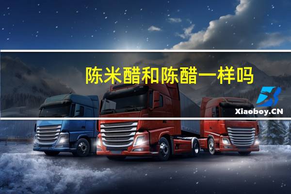 陈米醋和陈醋一样吗