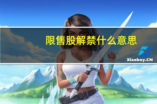 限售股解禁什么意思