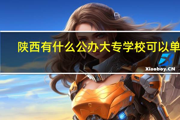 陕西有什么公办大专学校可以单招