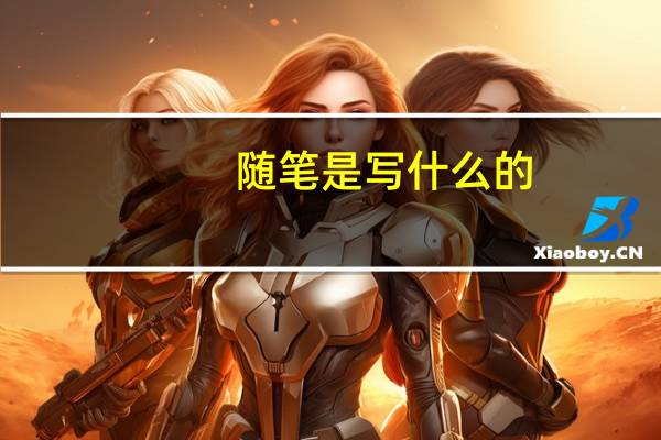 随笔是写什么的