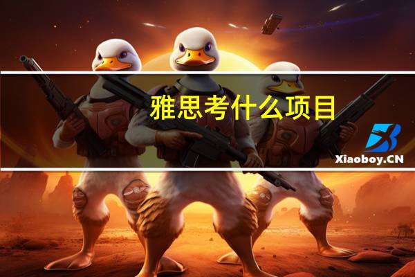 雅思考什么项目