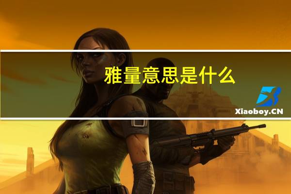 雅量意思是什么