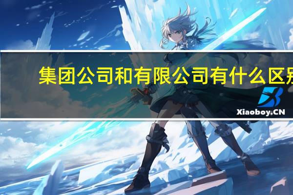 集团公司和有限公司有什么区别