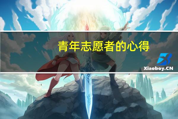 青年志愿者的心得