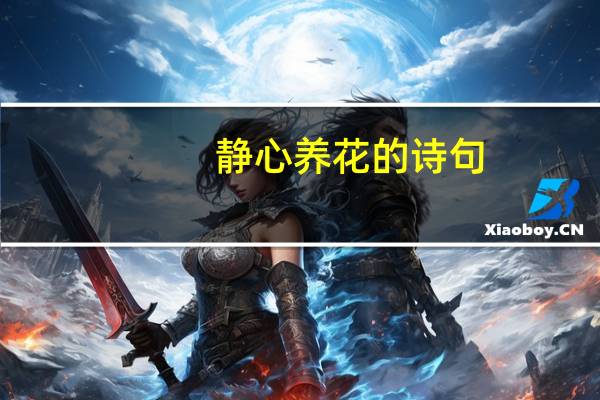 静心养花的诗句