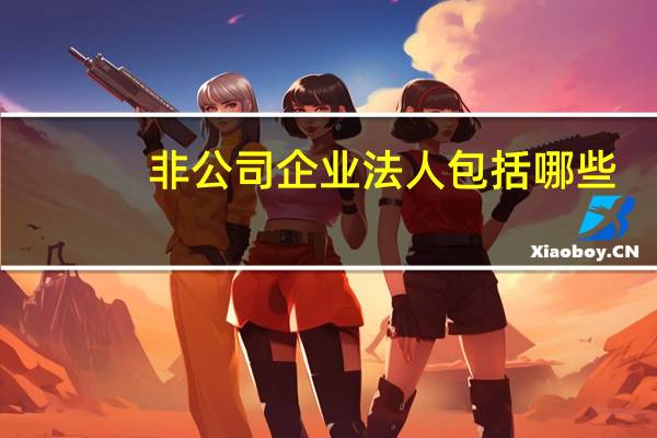非公司企业法人包括哪些
