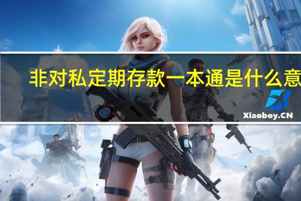 非对私定期存款一本通是什么意思