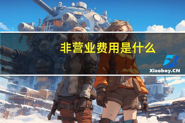 非营业费用是什么