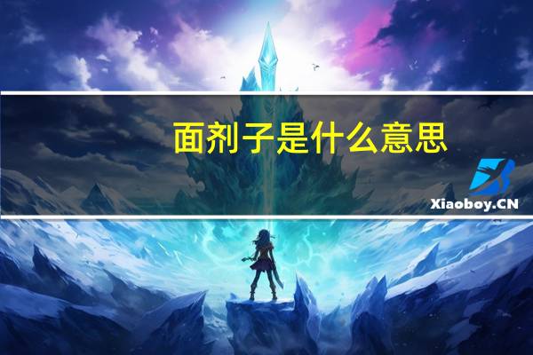 面剂子是什么意思