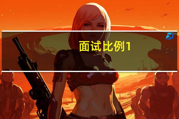 面试比例1_3是什么意思