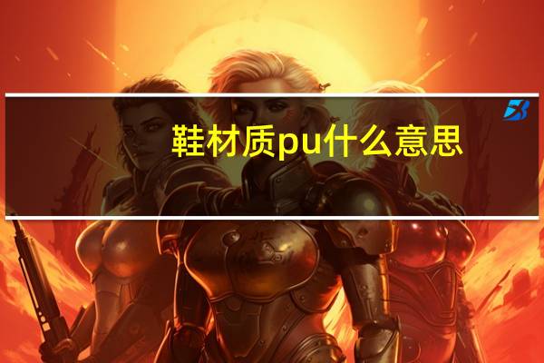 鞋材质pu什么意思