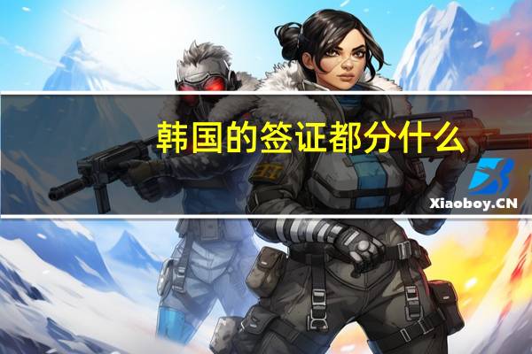 韩国的签证都分什么