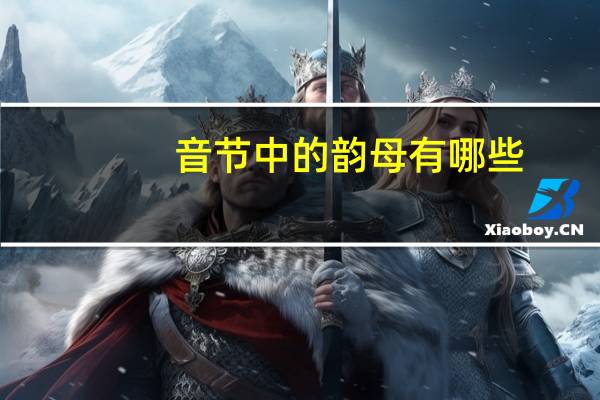 音节中的韵母有哪些