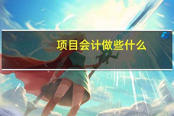 项目会计做些什么