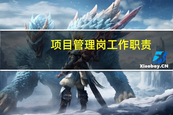 项目管理岗工作职责