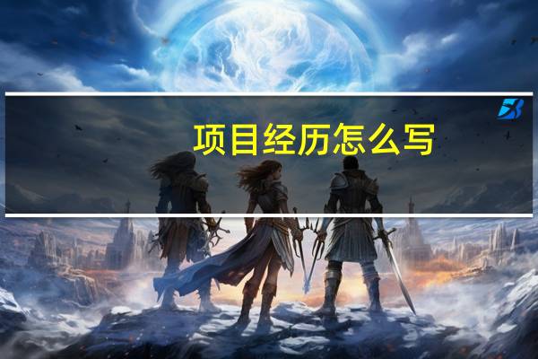项目经历怎么写