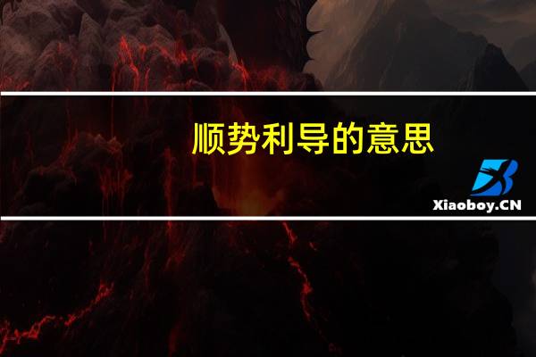 顺势利导的意思