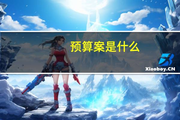预算案是什么