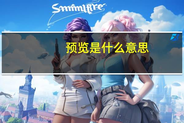 预览是什么意思