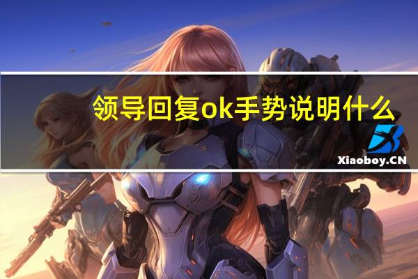 领导回复ok手势说明什么