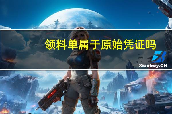 领料单属于原始凭证吗