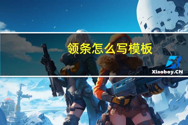 领条怎么写模板