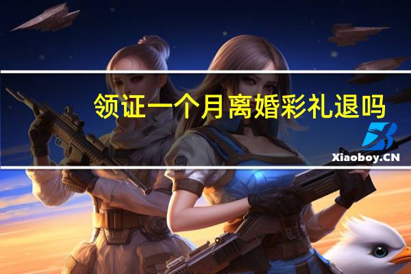 领证一个月离婚彩礼退吗