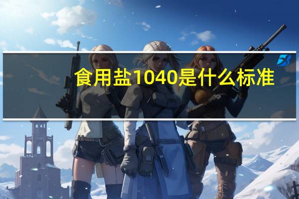 食用盐1040是什么标准
