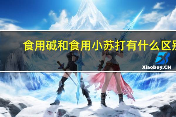食用碱和食用小苏打有什么区别