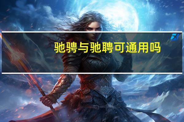 驰骋与驰聘可通用吗