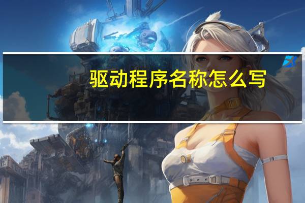 驱动程序名称怎么写