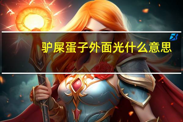 驴屎蛋子外面光什么意思