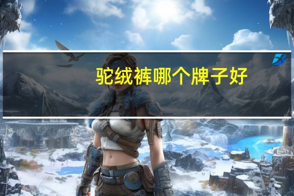 驼绒裤哪个牌子好