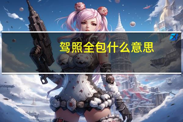 驾照全包什么意思