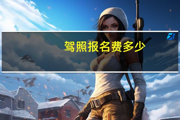 驾照报名费多少