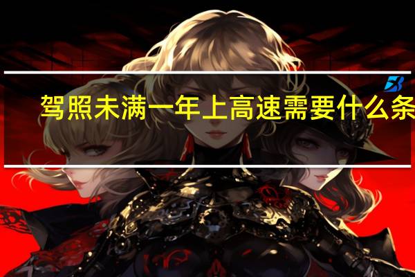 驾照未满一年上高速需要什么条件