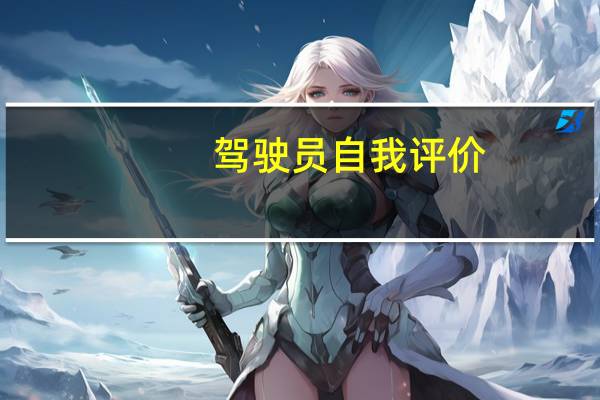 驾驶员自我评价