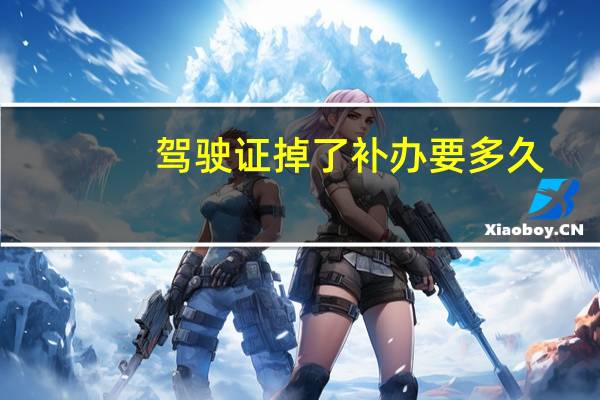 驾驶证掉了补办要多久