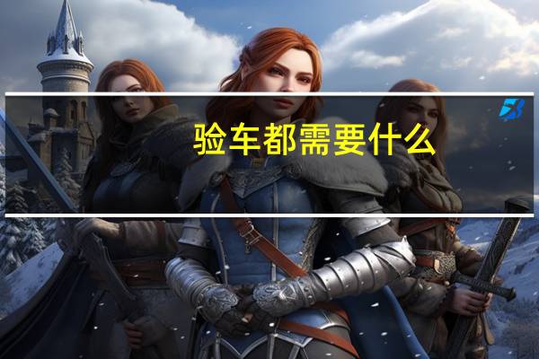 验车都需要什么