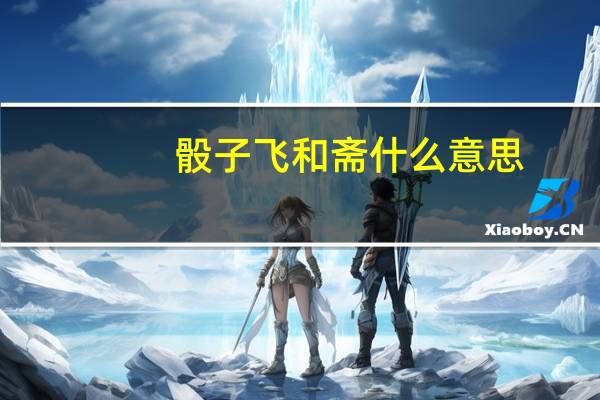 骰子飞和斋什么意思