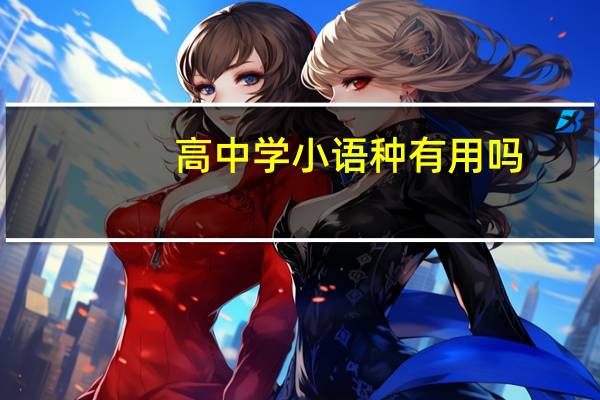 高中学小语种有用吗
