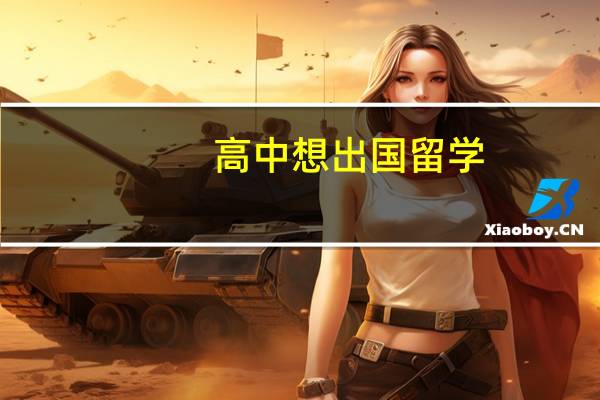 高中想出国留学,需要什么条件