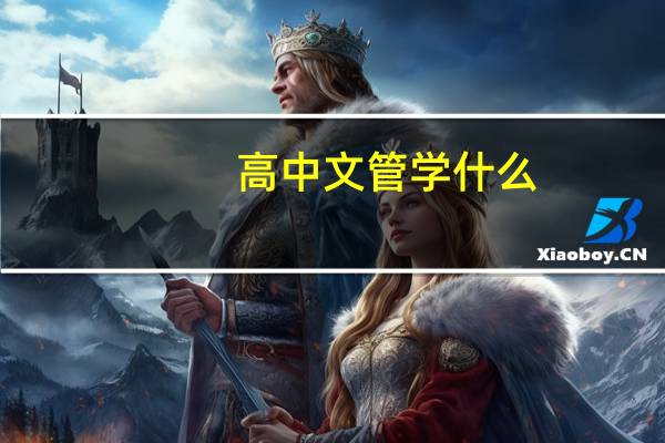 高中文管学什么