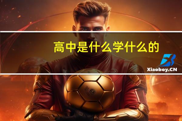 高中是什么学什么的